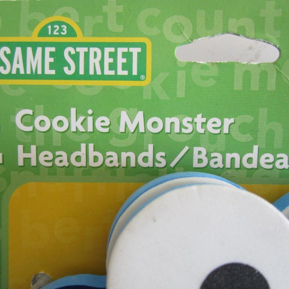 Sesame Street Cookie Monster Headbands 2 Pcs - Picture 2 of 4